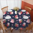 thumbnail image 1 of Pioneer Flower Floral Print Pattern Round Tablecloth 60 X 60 Inch, Wrinkle Resistant Wipeable Table Cloth for Kitchen Dining Picnic Patio Party, 1 of 6