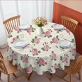 thumbnail image 1 of Pioneer Flower Floral Print Pattern Round Tablecloth 60 X 60 Inch, Wrinkle Resistant Wipeable Table Cloth for Kitchen Dining Picnic Patio Party, 1 of 6