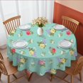 thumbnail image 1 of Pioneer Flower Floral Print Pattern Round Tablecloth 60 X 60 Inch, Wrinkle Resistant Wipeable Table Cloth for Kitchen Dining Picnic Patio Party, 1 of 6