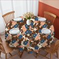 thumbnail image 1 of Pioneer Flower Floral Print Pattern Round Tablecloth 60 X 60 Inch, Wrinkle Resistant Wipeable Table Cloth for Kitchen Dining Picnic Patio Party, 1 of 6
