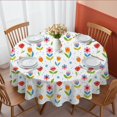 thumbnail image 1 of Pioneer Flower Floral Print Pattern Round Tablecloth 60 X 60 Inch, Wrinkle Resistant Wipeable Table Cloth for Kitchen Dining Picnic Patio Party, 1 of 6
