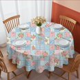 thumbnail image 1 of Pioneer Flower Floral Print Pattern Round Tablecloth 60 X 60 Inch, Wrinkle Resistant Wipeable Table Cloth for Kitchen Dining Picnic Patio Party, 1 of 6