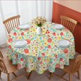 thumbnail image 1 of Pioneer Flower Floral Print Pattern Round Tablecloth 60 X 60 Inch, Wrinkle Resistant Wipeable Table Cloth for Kitchen Dining Picnic Patio Party, 1 of 6