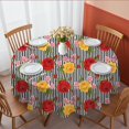thumbnail image 1 of Pioneer Flower Floral Print Pattern Round Tablecloth 60 X 60 Inch, Wrinkle Resistant Wipeable Table Cloth for Kitchen Dining Picnic Patio Party, 1 of 6