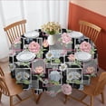 thumbnail image 1 of Pioneer Flower Floral Print Pattern Round Tablecloth 60 X 60 Inch, Wrinkle Resistant Wipeable Table Cloth for Kitchen Dining Picnic Patio Party, 1 of 6