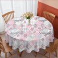 thumbnail image 1 of Pioneer Flower Floral Print Pattern Round Tablecloth 60 X 60 Inch, Wrinkle Resistant Wipeable Table Cloth for Kitchen Dining Picnic Patio Party, 1 of 6