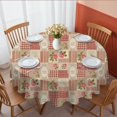 thumbnail image 1 of Pioneer Flower Floral Print Pattern Round Tablecloth 60 X 60 Inch, Wrinkle Resistant Wipeable Table Cloth for Kitchen Dining Picnic Patio Party, 1 of 6