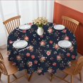 thumbnail image 1 of Pioneer Flower Floral Print Pattern Round Tablecloth 60 X 60 Inch, Wrinkle Resistant Wipeable Table Cloth for Kitchen Dining Picnic Patio Party, 1 of 6