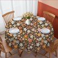 thumbnail image 1 of Pioneer Flower Floral Print Pattern Round Tablecloth 60 X 60 Inch, Wrinkle Resistant Wipeable Table Cloth for Kitchen Dining Picnic Patio Party, 1 of 6