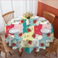 thumbnail image 1 of Pioneer Flower Floral Print Pattern Round Tablecloth 60 X 60 Inch, Wrinkle Resistant Wipeable Table Cloth for Kitchen Dining Picnic Patio Party, 1 of 6