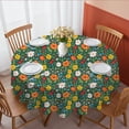 thumbnail image 1 of Pioneer Flower Floral Print Pattern Round Tablecloth 60 X 60 Inch, Wrinkle Resistant Wipeable Table Cloth for Kitchen Dining Picnic Patio Party, 1 of 6