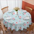 thumbnail image 1 of Pioneer Flower Floral Print Pattern Round Tablecloth 60 X 60 Inch, Wrinkle Resistant Wipeable Table Cloth for Kitchen Dining Picnic Patio Party, 1 of 6