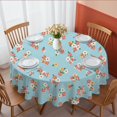 thumbnail image 1 of Pioneer Flower Floral Print Pattern Round Tablecloth 60 X 60 Inch, Wrinkle Resistant Wipeable Table Cloth for Kitchen Dining Picnic Patio Party, 1 of 6