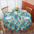 thumbnail image 1 of Pioneer Flower Floral Print Pattern Round Tablecloth 60 X 60 Inch, Wrinkle Resistant Wipeable Table Cloth for Kitchen Dining Picnic Patio Party, 1 of 6