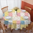 thumbnail image 1 of Pioneer Flower Floral Print Pattern Round Tablecloth 60 X 60 Inch, Wrinkle Resistant Wipeable Table Cloth for Kitchen Dining Picnic Patio Party, 1 of 6