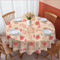 thumbnail image 1 of Pioneer Flower Floral Print Pattern Round Tablecloth 60 X 60 Inch, Wrinkle Resistant Wipeable Table Cloth for Kitchen Dining Picnic Patio Party, 1 of 6