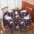 thumbnail image 1 of Pioneer Flower Floral Print Pattern Round Tablecloth 60 X 60 Inch, Wrinkle Resistant Wipeable Table Cloth for Kitchen Dining Picnic Patio Party, 1 of 6