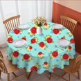 thumbnail image 1 of Pioneer Flower Floral Print Pattern Round Tablecloth 60 X 60 Inch, Wrinkle Resistant Wipeable Table Cloth for Kitchen Dining Picnic Patio Party, 1 of 6