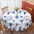 thumbnail image 1 of Pioneer Flower Floral Print Pattern Round Tablecloth 60 X 60 Inch, Wrinkle Resistant Wipeable Table Cloth for Kitchen Dining Picnic Patio Party, 1 of 6