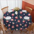 thumbnail image 1 of Pioneer Flower Floral Print Pattern Round Tablecloth 60 X 60 Inch, Wrinkle Resistant Wipeable Table Cloth for Kitchen Dining Picnic Patio Party, 1 of 6