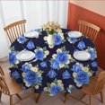 thumbnail image 1 of Pioneer Flower Floral Print Pattern Round Tablecloth 60 X 60 Inch, Wrinkle Resistant Wipeable Table Cloth for Kitchen Dining Picnic Patio Party, 1 of 6