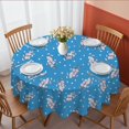 thumbnail image 1 of Pioneer Flower Floral Print Pattern Round Tablecloth 60 X 60 Inch, Wrinkle Resistant Wipeable Table Cloth for Kitchen Dining Picnic Patio Party, 1 of 6