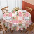 thumbnail image 1 of Pioneer Flower Floral Print Pattern Round Tablecloth 60 X 60 Inch, Wrinkle Resistant Wipeable Table Cloth for Kitchen Dining Picnic Patio Party, 1 of 6