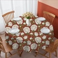 thumbnail image 1 of Pioneer Flower Floral Print Pattern Round Tablecloth 60 X 60 Inch, Wrinkle Resistant Wipeable Table Cloth for Kitchen Dining Picnic Patio Party, 1 of 6