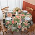 thumbnail image 1 of Pioneer Flower Floral Print Pattern Round Tablecloth 60 X 60 Inch, Wrinkle Resistant Wipeable Table Cloth for Kitchen Dining Picnic Patio Party, 1 of 6