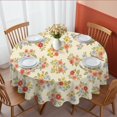 thumbnail image 1 of Pioneer Flower Floral Print Pattern Round Tablecloth 60 X 60 Inch, Wrinkle Resistant Wipeable Table Cloth for Kitchen Dining Picnic Patio Party, 1 of 6