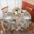thumbnail image 1 of Pioneer Flower Floral Print Pattern Round Tablecloth 60 X 60 Inch, Wrinkle Resistant Wipeable Table Cloth for Kitchen Dining Picnic Patio Party, 1 of 6