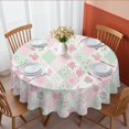 thumbnail image 1 of Pioneer Flower Floral Print Pattern Round Tablecloth 60 X 60 Inch, Wrinkle Resistant Wipeable Table Cloth for Kitchen Dining Picnic Patio Party, 1 of 6