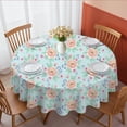 thumbnail image 1 of Pioneer Flower Floral Print Pattern Round Tablecloth 60 X 60 Inch, Wrinkle Resistant Wipeable Table Cloth for Kitchen Dining Picnic Patio Party, 1 of 6