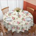 thumbnail image 1 of Pioneer Flower Floral Print Pattern Round Tablecloth 60 X 60 Inch, Wrinkle Resistant Wipeable Table Cloth for Kitchen Dining Picnic Patio Party, 1 of 6