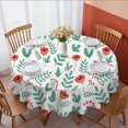 thumbnail image 1 of Pioneer Flower Floral Print Pattern Round Tablecloth 60 X 60 Inch, Wrinkle Resistant Wipeable Table Cloth for Kitchen Dining Picnic Patio Party, 1 of 6