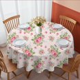 thumbnail image 1 of Pioneer Flower Floral Print Pattern Round Tablecloth 60 X 60 Inch, Wrinkle Resistant Wipeable Table Cloth for Kitchen Dining Picnic Patio Party, 1 of 6