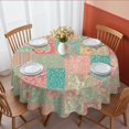 thumbnail image 1 of Pioneer Flower Floral Print Pattern Round Tablecloth 60 X 60 Inch, Wrinkle Resistant Wipeable Table Cloth for Kitchen Dining Picnic Patio Party, 1 of 6