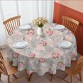 thumbnail image 1 of Pioneer Flower Floral Print Pattern Round Tablecloth 60 X 60 Inch, Wrinkle Resistant Wipeable Table Cloth for Kitchen Dining Picnic Patio Party, 1 of 6