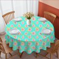 thumbnail image 1 of Pioneer Flower Floral Print Pattern Round Tablecloth 60 X 60 Inch, Wrinkle Resistant Wipeable Table Cloth for Kitchen Dining Picnic Patio Party, 1 of 6