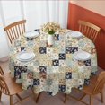thumbnail image 1 of Pioneer Flower Floral Print Pattern Round Tablecloth 60 X 60 Inch, Wrinkle Resistant Wipeable Table Cloth for Kitchen Dining Picnic Patio Party, 1 of 6