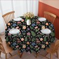 thumbnail image 1 of Pioneer Flower Floral Print Pattern Round Tablecloth 60 X 60 Inch, Wrinkle Resistant Wipeable Table Cloth for Kitchen Dining Picnic Patio Party, 1 of 6
