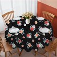 thumbnail image 1 of Pioneer Flower Floral Print Pattern Round Tablecloth 60 X 60 Inch, Wrinkle Resistant Wipeable Table Cloth for Kitchen Dining Picnic Patio Party, 1 of 6