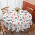 thumbnail image 1 of Pioneer Flower Floral Print Pattern Round Tablecloth 60 X 60 Inch, Wrinkle Resistant Wipeable Table Cloth for Kitchen Dining Picnic Patio Party, 1 of 6