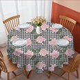thumbnail image 1 of Pioneer Flower Floral Print Pattern Round Tablecloth 60 X 60 Inch, Wrinkle Resistant Wipeable Table Cloth for Kitchen Dining Picnic Patio Party, 1 of 6