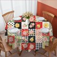 thumbnail image 1 of Pioneer Flower Floral Print Pattern Round Tablecloth 60 X 60 Inch, Wrinkle Resistant Wipeable Table Cloth for Kitchen Dining Picnic Patio Party, 1 of 6