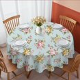 thumbnail image 1 of Pioneer Flower Floral Print Pattern Round Tablecloth 60 X 60 Inch, Wrinkle Resistant Wipeable Table Cloth for Kitchen Dining Picnic Patio Party, 1 of 6