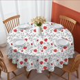 thumbnail image 1 of Pioneer Flower Floral Print Pattern Round Tablecloth 60"x60", Wrinkle Resistant Wipeable Table Cover for Kitchen Dining Room Picnic Patio and Party, 1 of 1