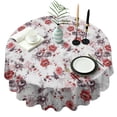 thumbnail image 1 of Pioneer Flower Floral Print Pattern Round Tablecloth 60"x60",Wrinkle Wipeable Table Cloth for Kitchen Dining Room Picnic Patio Party, 1 of 6