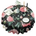 thumbnail image 1 of Pioneer Flower Floral Print Pattern Round Tablecloth 60"x60",Wrinkle Wipeable Table Cloth for Kitchen Dining Room Picnic Patio Party, 1 of 6