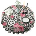 thumbnail image 1 of Pioneer Flower Floral Print Pattern Round Tablecloth 60"x60",Wrinkle Wipeable Table Cloth for Kitchen Dining Room Picnic Patio Party, 1 of 6